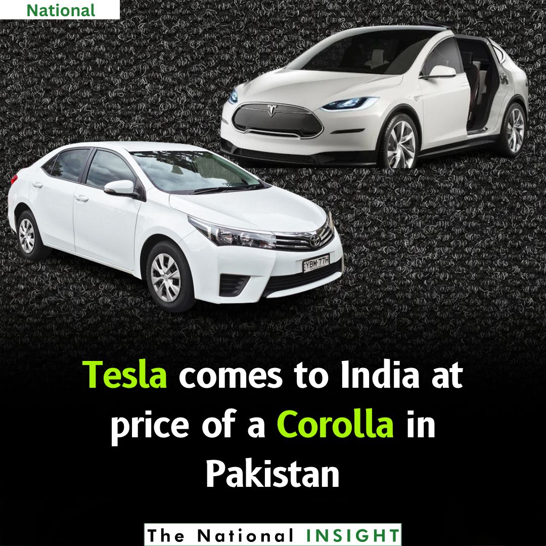InsightThe64295's tweet photo. The main aim of this factory would be to manufacture an affordable electric car, priced at approximately $24,000 (PKR 6,885,355), which is the equivalent of a Toyota Corolla in Pakistan.

.
.
.
.
.
.
#thenationalinsight #Tesla #corolla https://t.co/KLAJsvJ2LN