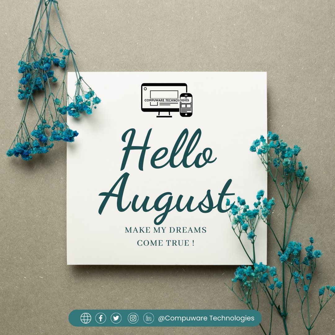 CompuwareIT's tweet image. 📷 Hello August! 📷
As the sun rises on this new month, we welcome the warmth and joy that August brings.
#youritsolutions
#compuwaretechnologies
#advancingtechnologyinbotswana