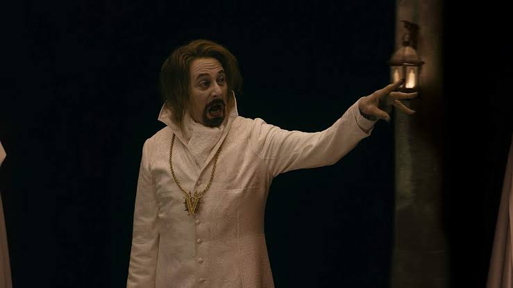 AJemaineClement's tweet photo. So sad to learn Paul Reubens has died. I was excited to have him in one of my eps of WWDITS. He brought his wig from Buffy the Vampire Slayer,  which he'd had modeled on his infamous mugshot - because, he said "it was the coolest I've ever looked". He made every line hilarious. https://t.co/PnzcSh9z6Q