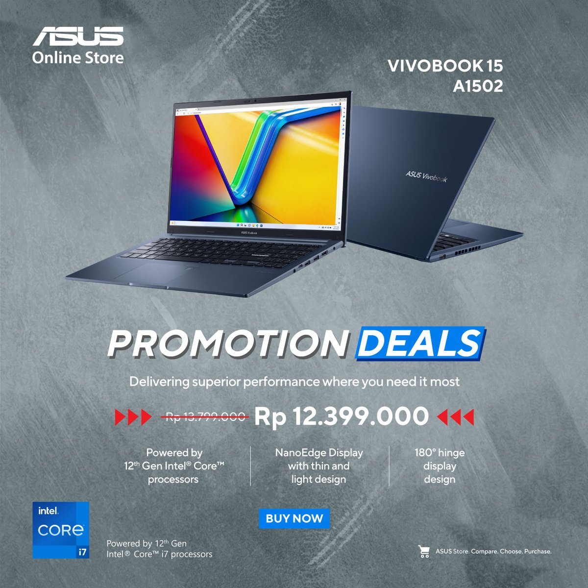 ASUS_Indonesia's tweet photo. Tunjukkan gaya Anda ke seluruh dunia dengan ASUS Vivobook 15, laptop berfitur lengkap yang memudahkan Anda menyelesaikan berbagai hal, di mana saja.
Dapatkan promo bulan ini hanya di ASUS online Store
Kunjungi : https://t.co/nBc4Xp37JK
#ASUSOnlineStoreID #BeliOnlineAmbildiToko https://t.co/wanmjmTAnu