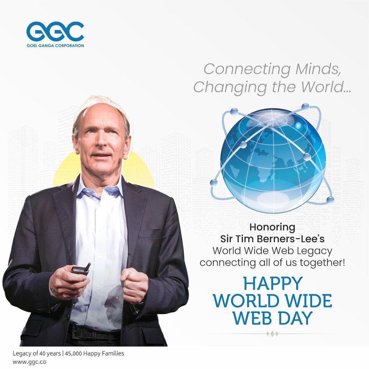 🌐 Happy World Wide Web Day! 🎉 

Today, we celebrate the incredible impact of the internet and its founder, Sir Tim Berners-Lee, who revolutionized the way we connect, learn, and share information globally! 🚀

#WorldWideWebDay #TimBernersLee #InternetRevolution
