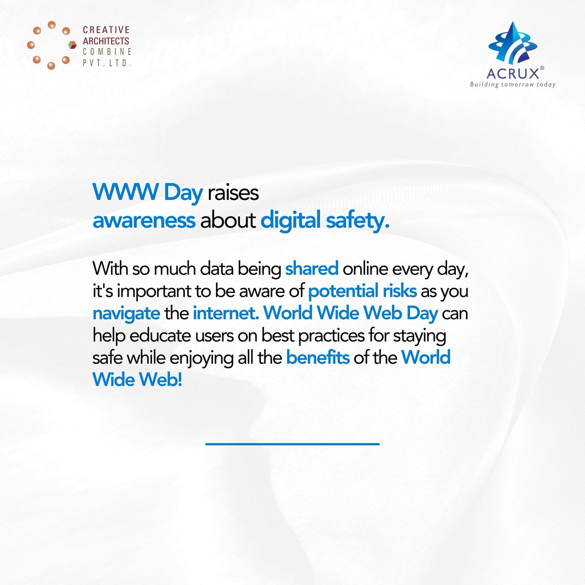 acrux_realcon's tweet photo. Learn why World Wide Web Day is important and how it connects us all. Swipe now to explore.
#WorldWideWebDay #WWWDay #WebHistory #WebImpact #WebFuture #WebRevolution https://t.co/261NLzxRij