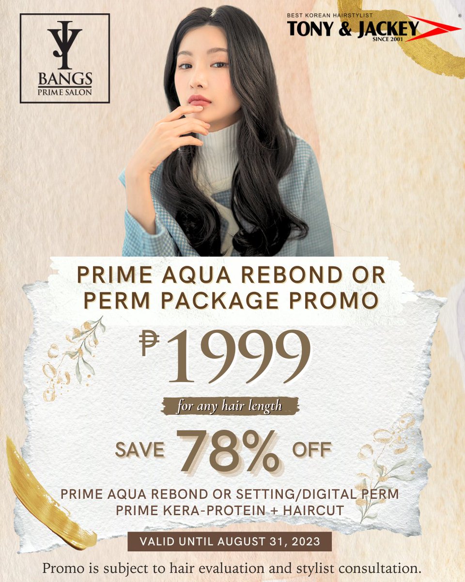 Annyeong!

☔ Don't let gloomy weather get you down! Brighten up with fabulous locks that boost your confidence.

Book an appointment at any branch near you avail this lovely promo✨

#SB19onWishBusUSA #Criminal_Love_OutNOW #DARKMOON #TheODDOfLOVE_in_MANILA