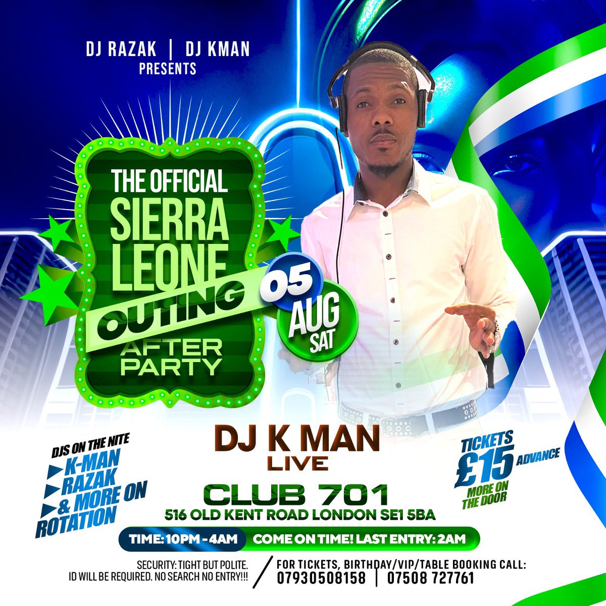 AfroBeatsU's tweet photo. SL🇸🇱UK🇬🇧 outing 2023 this Saturday at Southend-On-Sea. The Official Outing after party🎉🎉🎉 dis Saturday at club 701 London SE1 5BA👌👌👌. https://t.co/hwdsX1tPyt