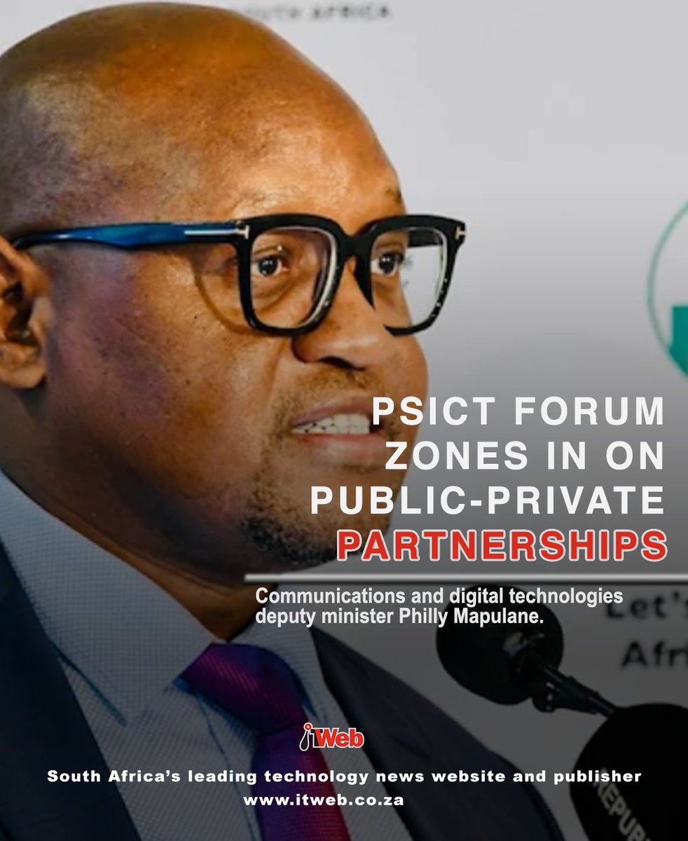 ITWeb's tweet image. Communications and digital technologies deputy minister Philly Mapulane will headline the next instalment of the forum for public sector ICT decision-makers, say event organisers.
itweb.co.za/content/RgeVDM…
#EmergingTechnologies #PublicSectorICTForum #PSICTForum #BCX #Brainstorm