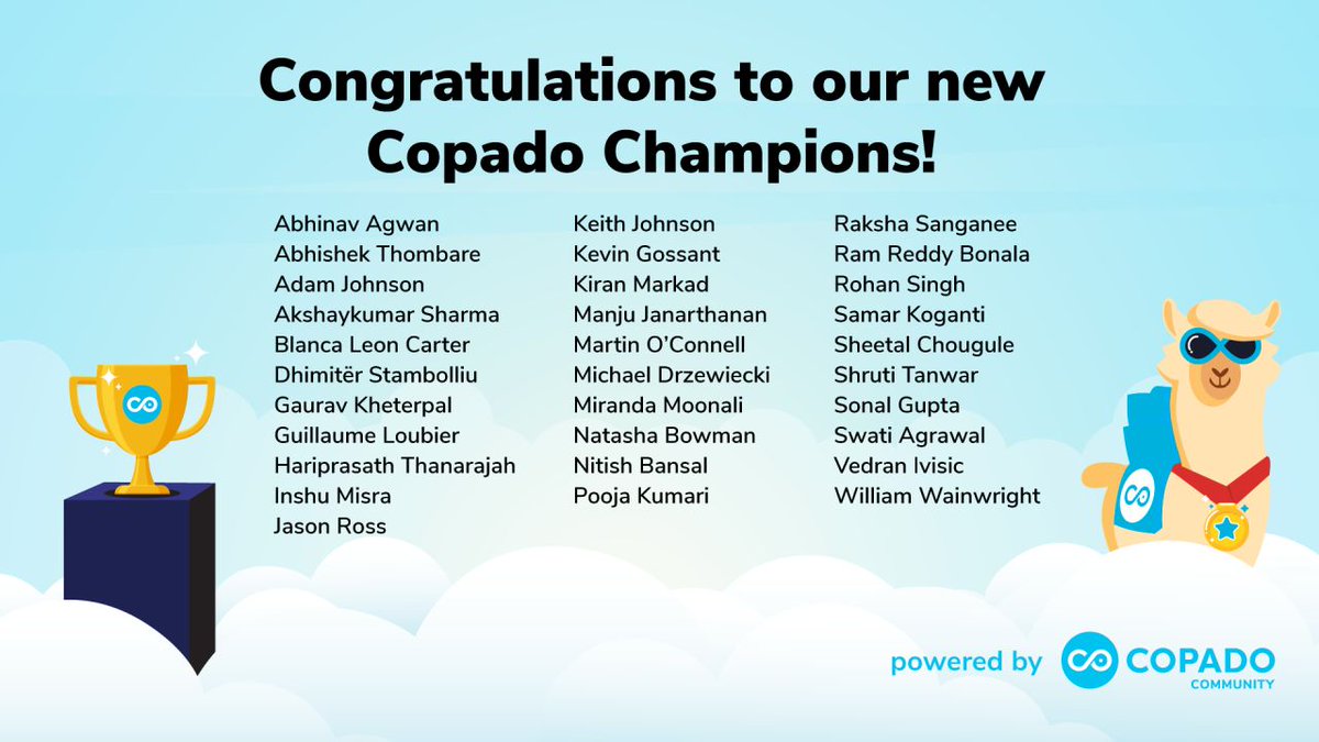 gauravkheterpal's tweet photo. Grateful to be named a @CopadoSolutions Champion for another year! Congrats to fellow Champions &amp; grateful to the Copado leadership &amp; community teams for this opportunity🙏

#Copado #DevOps #CopadoUserGroups #CopadoChampion #SalesforceDevOps #Gratitude #Community #Salesforce https://t.co/Ui3f0B4dha