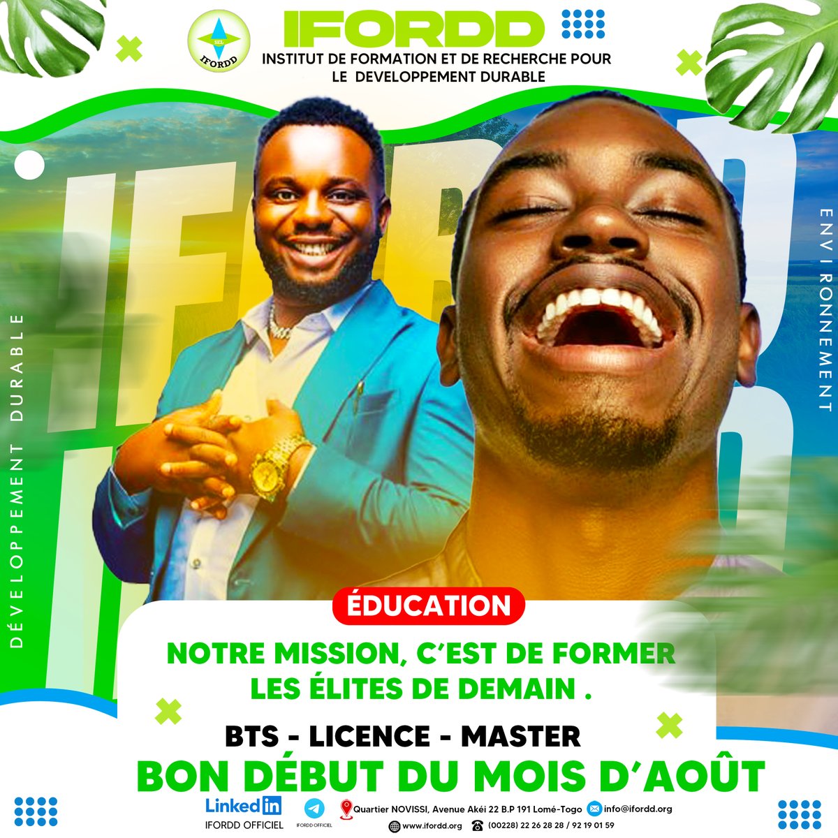 IFORDD1's tweet photo. Que ce mois d'août vous apporte de nouvelles opportunités et des moments d'épanouissement personnel. https://t.co/CbInQufTph