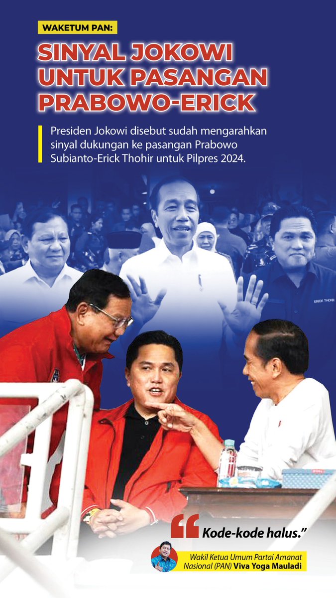 khadir627770's tweet photo. Apakah akan terealisasikan #PrabowoErick #ErickThohir #BUMN

Bareskrim
Bupati Kediri
Tulus Mengabdi Untuk Rakyat
Kemproh
Kemproh
Pak Muh
Kentang Goreng https://t.co/sw7j6ktYPS