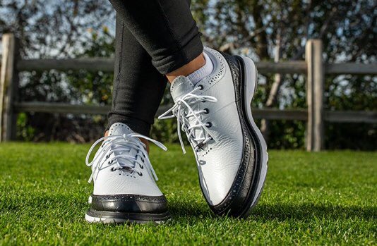 YoungerGolf's tweet photo. . @adidas has unveiled its new Retro-designed, spikeless MC80’s footwear. 

Three-stripe brand took its design cue from early adidas golf shoe styles like the 1987 Cherry Hill. 

Gender neutral design features premium materials including Lightstrike and BOOST technologies. https://t.co/BXcT6B5mMd