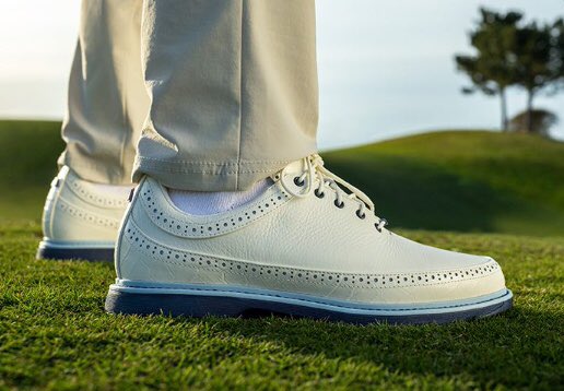 YoungerGolf's tweet photo. . @adidas has unveiled its new Retro-designed, spikeless MC80’s footwear. 

Three-stripe brand took its design cue from early adidas golf shoe styles like the 1987 Cherry Hill. 

Gender neutral design features premium materials including Lightstrike and BOOST technologies. https://t.co/BXcT6B5mMd