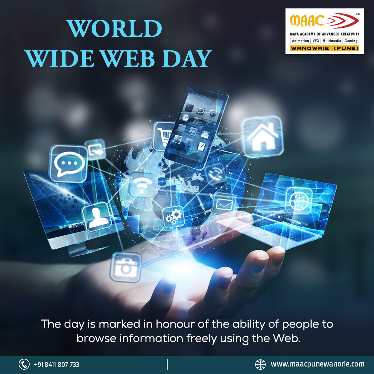 MaacWanowrie's tweet photo. World Wide Web Day celebrates the transformative power of the internet, connecting people, ideas, and information across the globe, shaping our modern interconnected world.
#worldwidewebday #power #celebration #Informative #internet #people #knowledge #Globe #connect #world https://t.co/FWVH4eNPvF