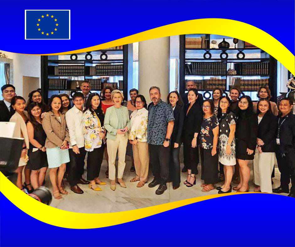 EUinthePH's tweet photo. Honored to have met with our dear President of the European Commission ๐ช๐บ
H. E. Ursula von der Leyen.
#ECPresPH
Pushing forward the
#EUGlobalGateway and FTA https://t.co/N55WHbF80Q
