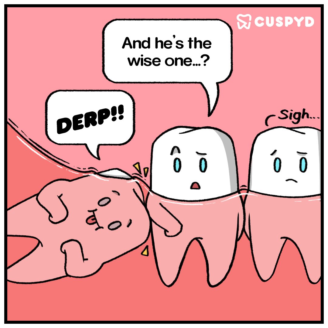 cuspyd_dental's tweet photo. Wisdom teeth erupt between the ages of 17-25years, but some of them can be impacted & cause infections, gum diseases, #tooth decay, crowding of #teeth, etc. with common symptoms such as jaw pain, swelling, earache and bad breath.
#TwitterX #cuspyd #comics #bhfyp #Trending https://t.co/aneKLHodUG