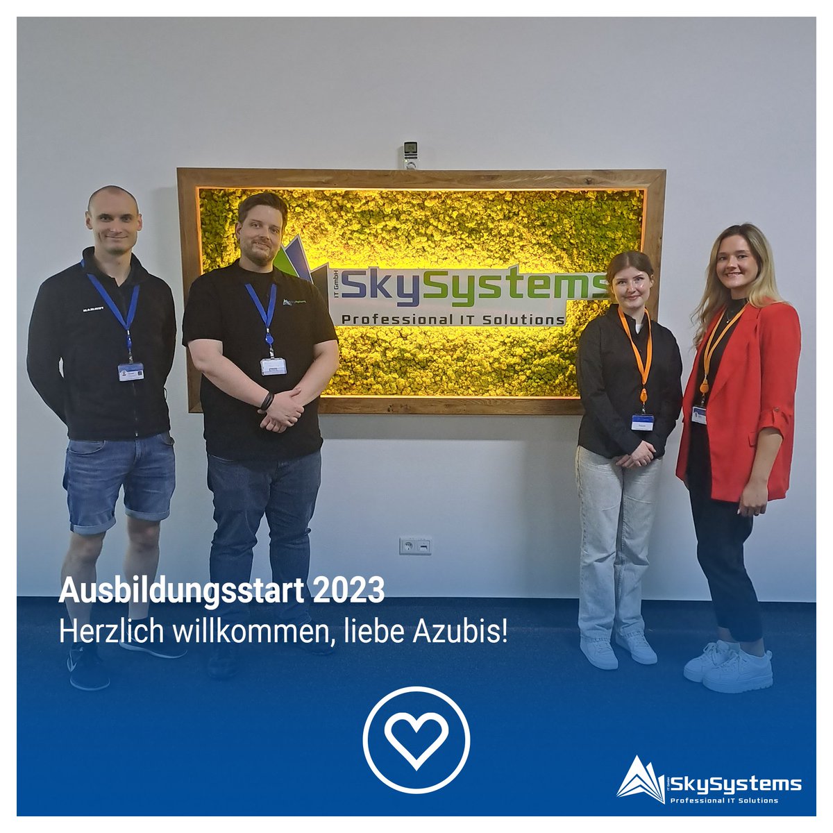 Herzlich willkommen in der SkySystems Familie, liebe Azubis! 🥰

Wir wünschen euch einen tollen Start und freuen uns sehr, dass ihr da seid!

#ausbildung2023