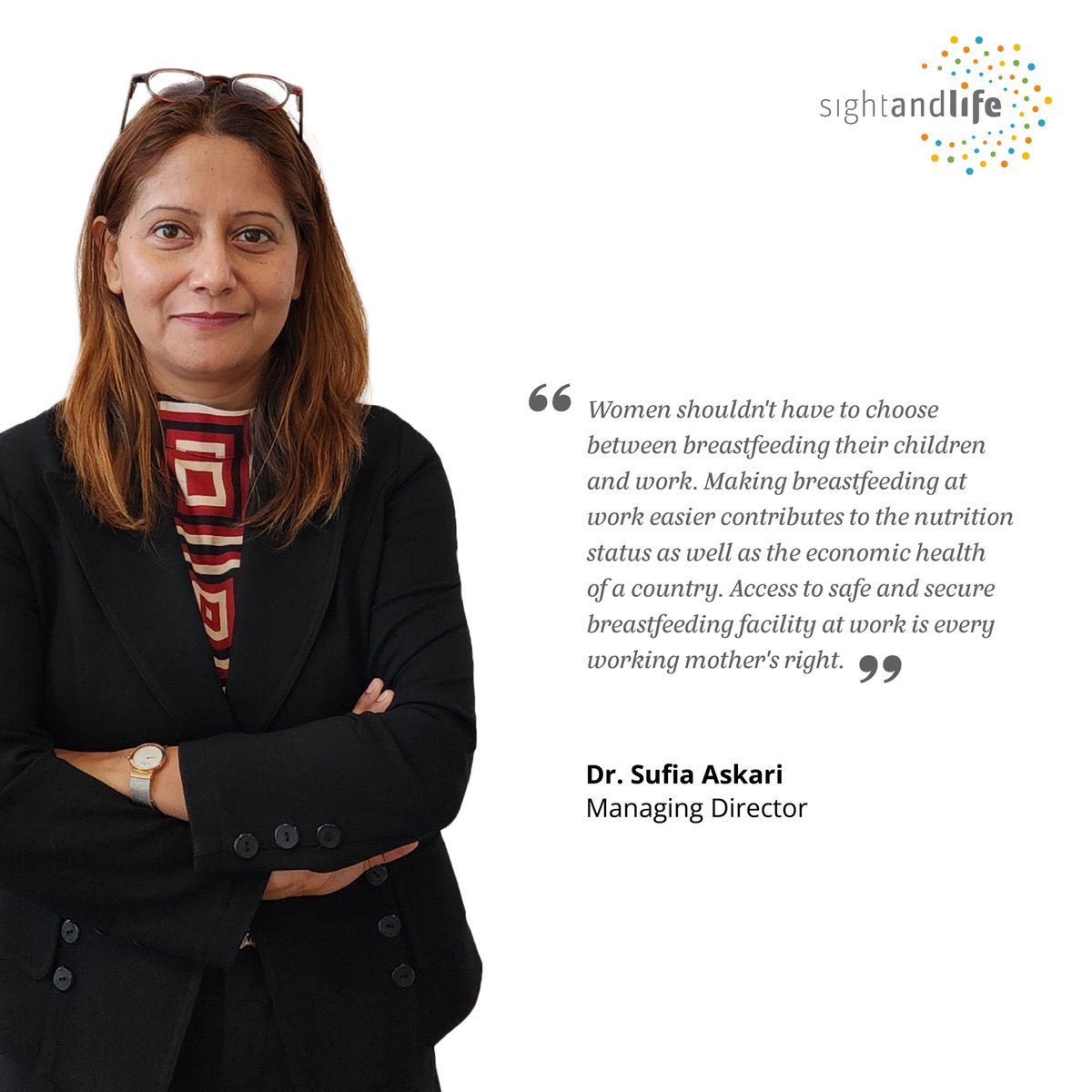 Sight and Life (@sightandlife) on Twitter photo As we observe #WorldBreastfeedingWeek we'll be sharing key messages underlining the importance of #EnablingBreastfeeding and #SupportingBreastfeeding in our daily lives. On the first day, hear from Sight and Life Managing Director <a href="/sufiaa/">Dr. Sufia Askari</a> on women and workplaces. #WBW2023👇 As we observe #WorldBreastfeedingWeek we'll be sharing key messages underlining the importance of #EnablingBreastfeeding and #SupportingBreastfeeding in our daily lives. On the first day, hear from Sight and Life Managing Director <a href="/sufiaa/">Dr. Sufia Askari</a> on women and workplaces. #WBW2023👇