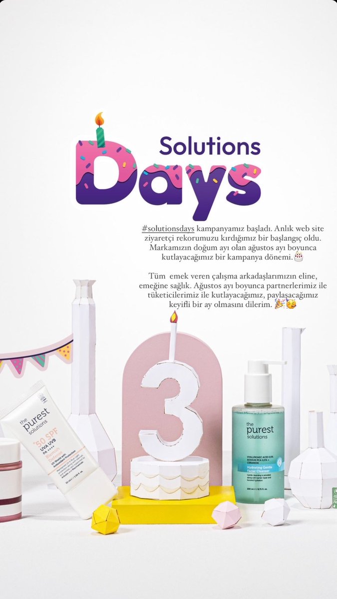 alimozann's tweet photo. #solutionsdays kampanyamız başladı. Anlık web site ziyaretçi rekorumuzu kırdığımız bir başlangıç oldu. Markamızın doğum ayı olan ağustos ayı boyunca kutlayacağımız bir kampanya dönemi.🎂
@PurestSolutions https://t.co/lsUmH6Y168