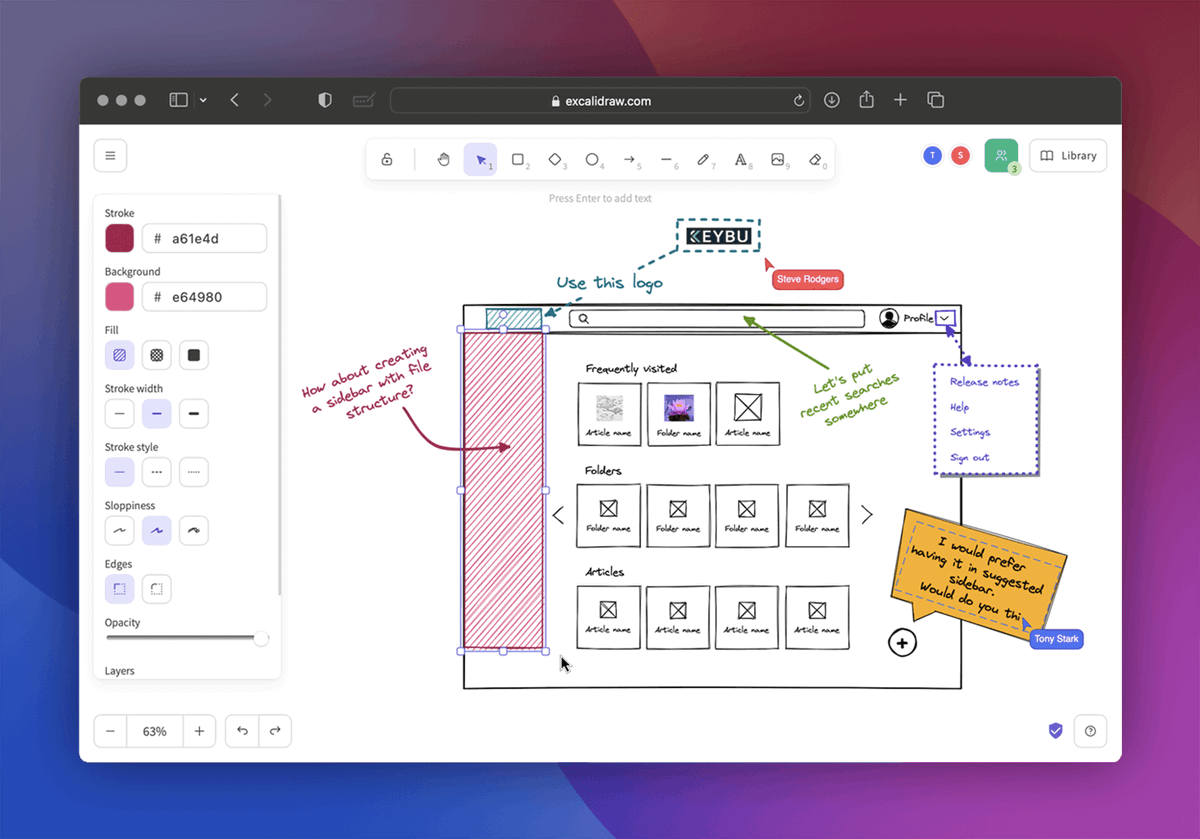 napo's tweet photo. excalidraw - an open source virtual hand-drawn style whiteboard.
Collaborative and end-to-end encrypted.
https://t.co/jKRD4MKMPZ
source code here:
https://t.co/o3bNF90sY6
#collaborative #whiteboad #opensource https://t.co/GLDfhF9EMt