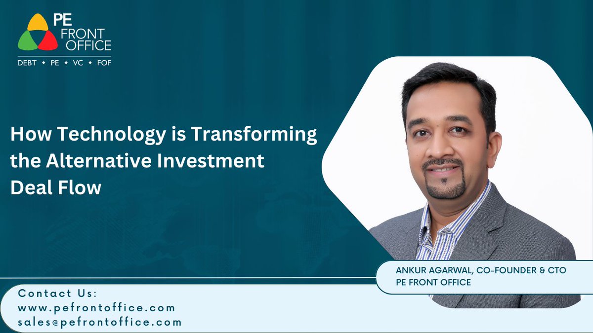 pefrontoffice's tweet photo. @ankurwal (Co-founder &amp; CTO, PE Front Office) explains how technology is transforming deal management and highlights the power of cutting-edge solutions in seizing successful investment opportunities.

Read Here: https://t.co/WZJUhldwi6

Request a Demo: https://t.co/4WAUuvAMRP https://t.co/XBpVzF9Lk4