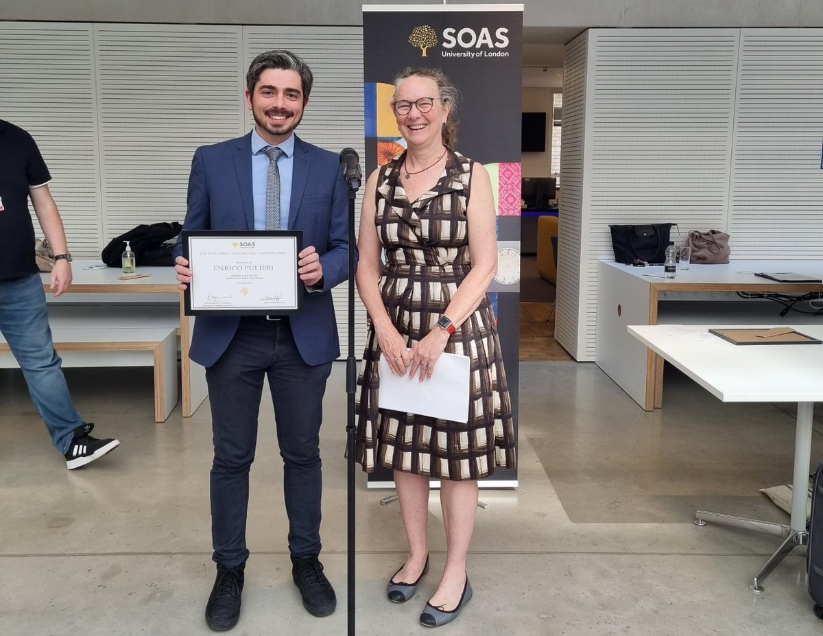 EnricoPulieri's tweet photo. 📌 I have been awarded 🏆 with Honorable Mention for my teaching at @SOAS @SOASEconomics

I am grateful to Prof. Jan Toporowski, and Dr. @YannisDafermos, who have been a tremendous source of inspiration in shaping me into a dedicated teacher and researcher. https://t.co/Nlg8NbM1pG