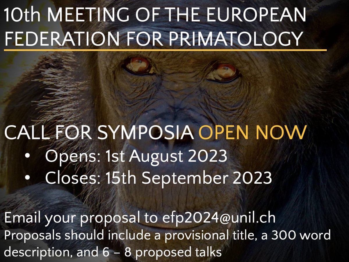 CALL FOR SYMPOSIA NOW OPEN: Would you like to propose a symposium for #EFP2024 in Lausanne? Send your proposal (provisional title, 300 word description, titles of 6 - 8 talks) to efp2024@unil.ch. Deadline is the 15th of September.