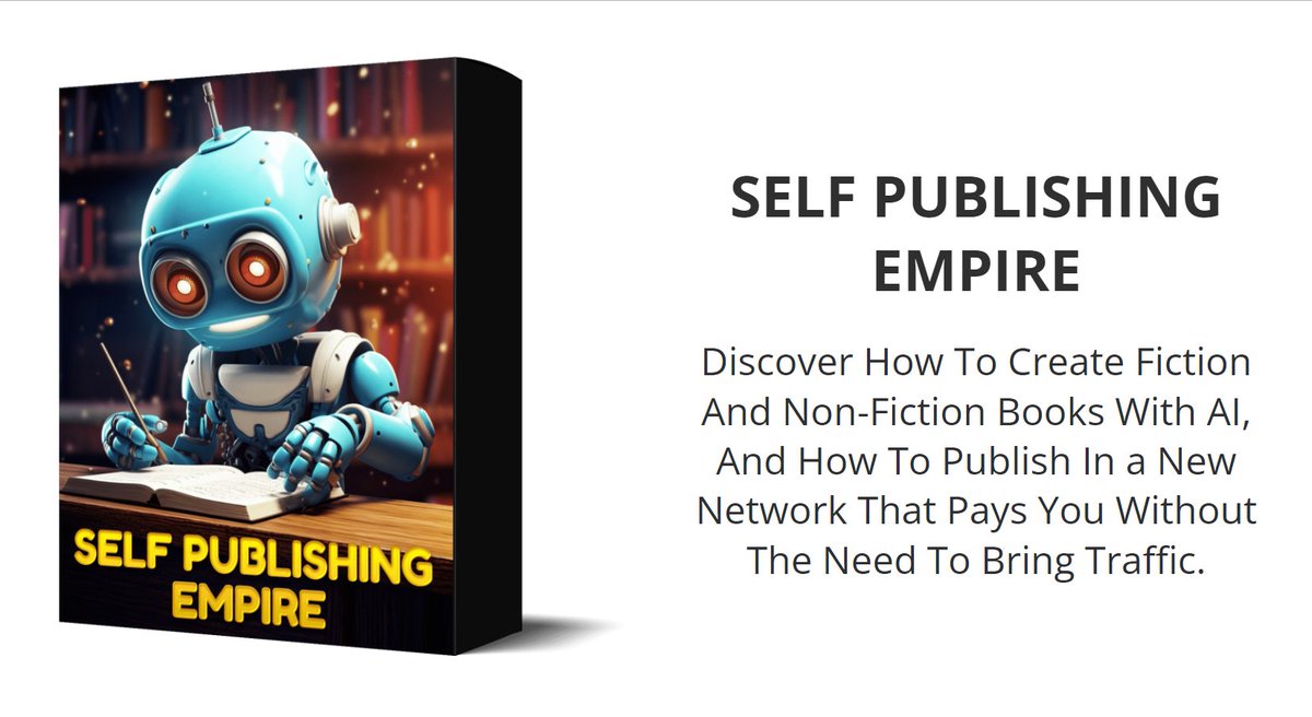 Discover how to create fiction and non-fiction books with AI, and how to sell them on a new network that sells for you without bringing any traffic.
softtechhub.us/Self%20Publish…
#AIWritingTips #FictionAndNonFiction #BookCreation #AIAuthors #AutomatedWriting #SelfSellingBooks #Passive