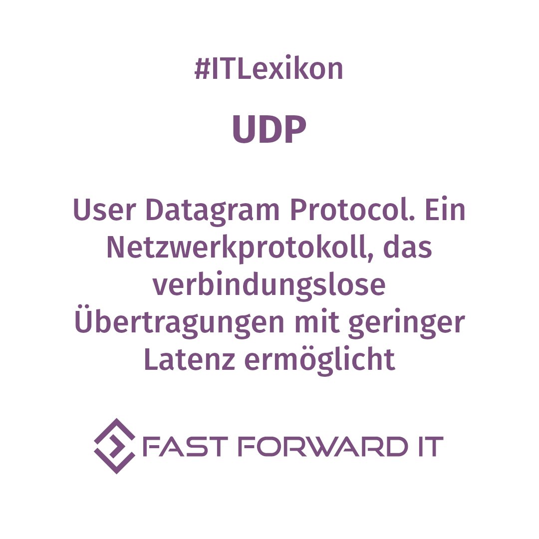 FastForwardIT2's tweet photo. IT zum Snacken, Teil 25.
#itlexikon #itwissen #UDP #developer #ffit #fastforwardit #keepITfast #programming #WeAreFast #Netzwerkprotokoll #Datentransfer https://t.co/9ng9Gd9xFZ
