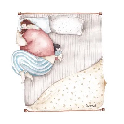 miguelenlared's tweet photo. Los papás solteros del mundo estamos un poco en deuda con la ilustradora ucraniana #Soosh, por la inspiración que nos regala. Ella, dice que solo dibuja el papá que hubiera deseado. Y así nos regala el espejo de nuestros propios deseos. Gracias, gracias, gracias. Дякую.☺️ https://t.co/RHNSM5vgHn