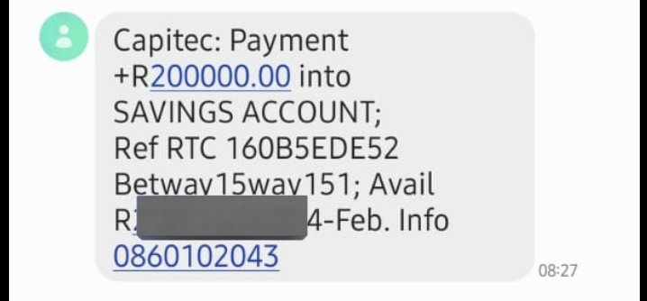 Betting_gurru's tweet photo. R200k withdrawal   

I WILL FOLLOW EVERYONE WHO RETWEETS  

It's ONLY R100 ONCEOFF to join my VIP Group where I share betslips, codes and strategies of up to 100% winning accuracy. DM me if you wanna join my VIP Group and make money. https://t.co/s4mehu62DS