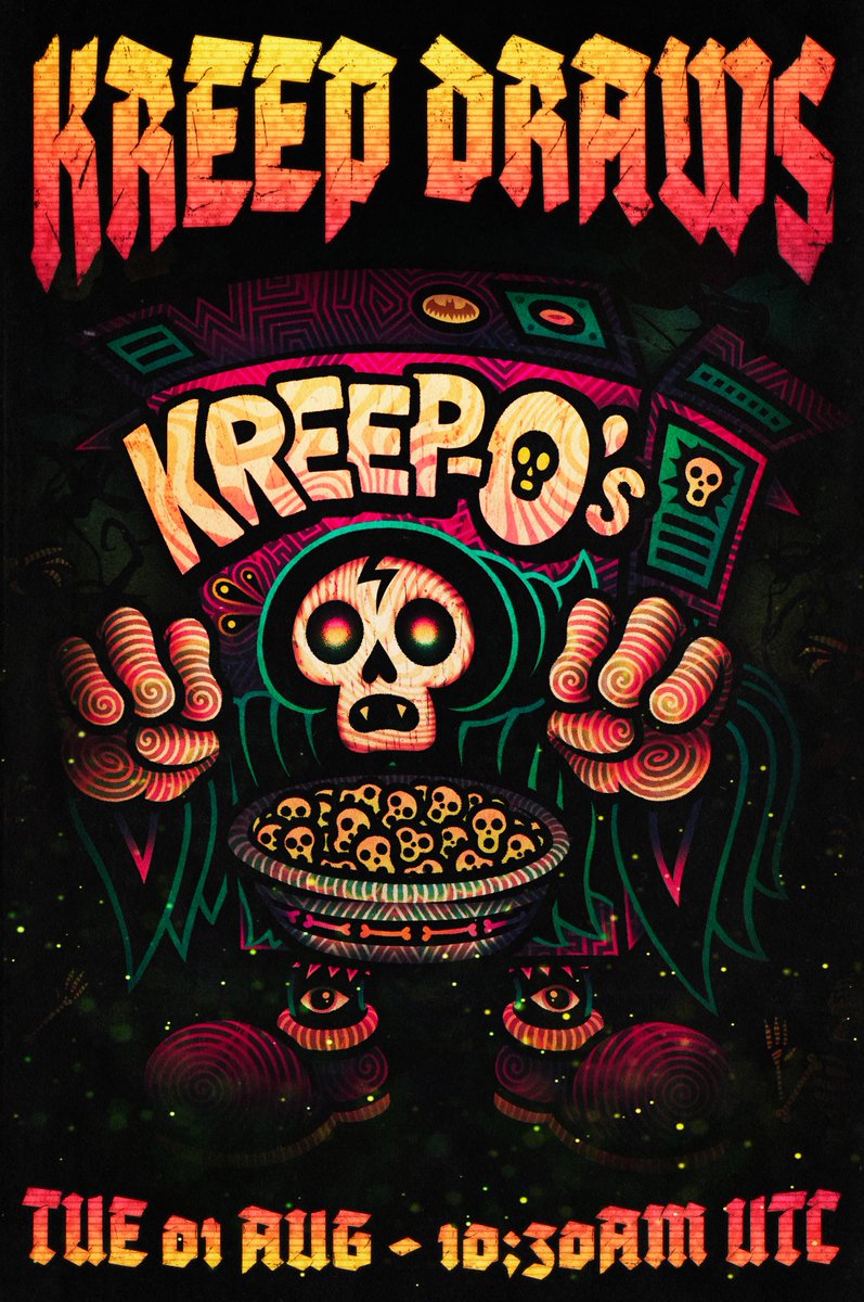 We're getting started for another KREEP DRAWS live art stream!!

Join us on the link below 👇👇👇