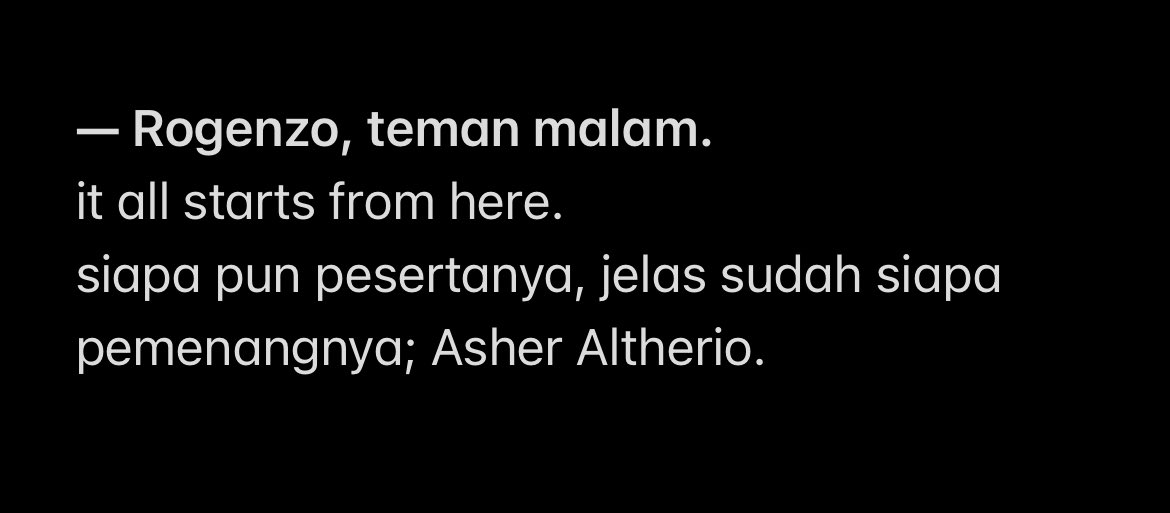 a nomin au.
rogenzo; teman malam.

—hemalious’s version.