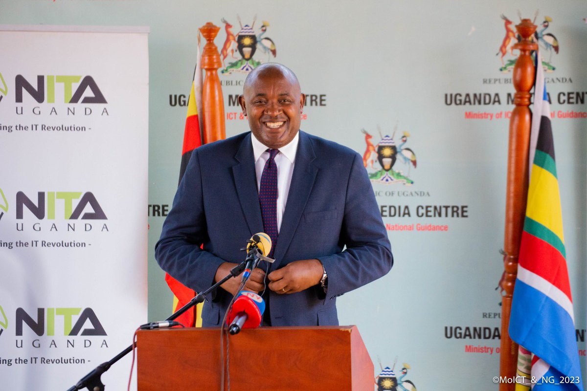 MoICT_Ug's tweet photo. Thread- “Ladies and Gentlemen, with all the key achievements undertaken by Government under the @NITAUganda1 , I`m delighted to announce that effective today: 1st, Aug, 2023; the Price of Internet has been reduced from $70 to $35 per Mbps per month.”- Hon. Min. @CHRISBARYOMUNS1 https://t.co/YRWVvZU5a7