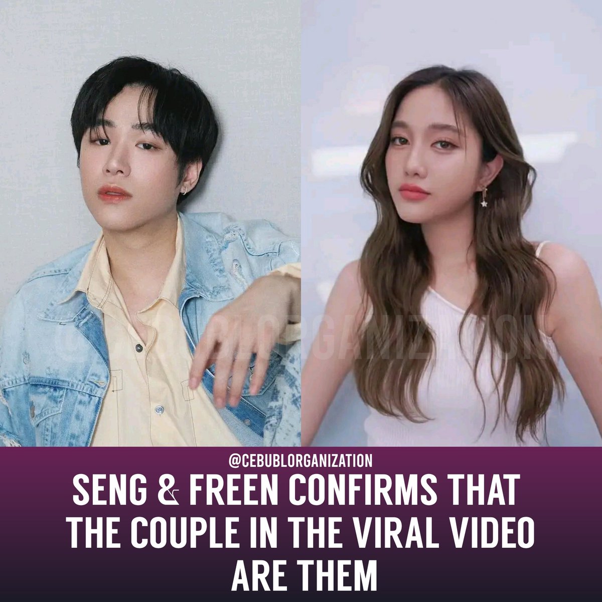 cebuBLorg's tweet photo. 📌SENG &amp; FREEN CONFIRMS THAT THE COUPLE IN THE VIRAL VIDEO ARE THEM

Seng Wichai and Freen Sarocha both confirmed that the couple in the viral video are them.

Last week, a video of a couple kissing surfaced online and many netizens pointed out that the couple in the video + https://t.co/lIzP4uFgIO