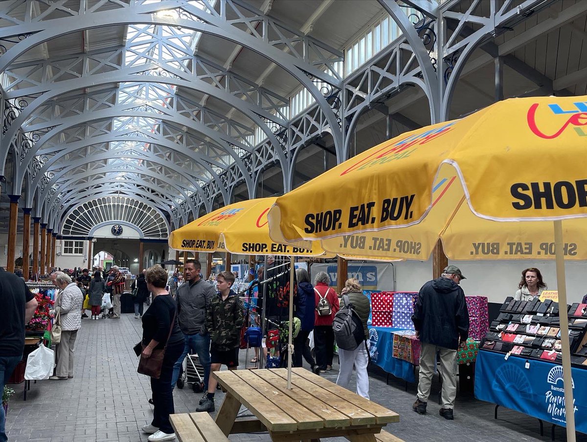 🎉 Exciting news! The #BarnstaplePannierMarket is open and ready to welcome you! 🛍️ Discover a revitalised space filled with local treasures and support our amazing traders. Join us Tuesday-Saturday, from 9am to 4pm, for a delightful shopping experience! 🌟 

#ShopLocal