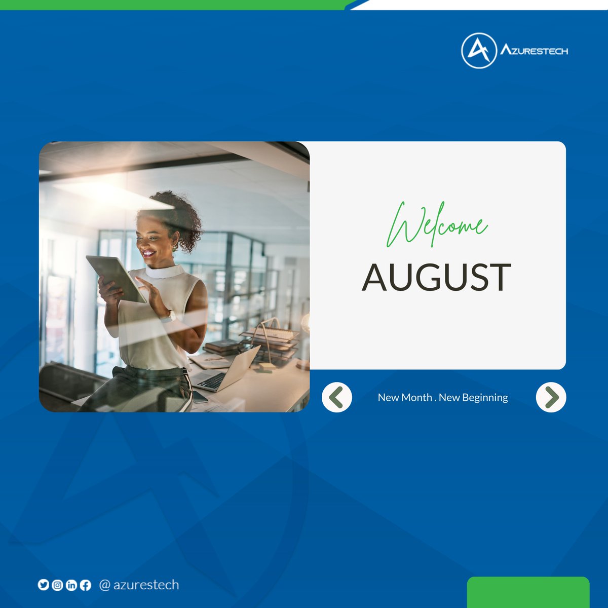 azurestech's tweet image. Welcome to a new month of endless possibilities in the world of technology. Embrace the power of innovation, for this is where the future unfolds. Happy New Month! 🌟🚀 #TechInnovations #NewMonth #TechPower #LimitlessPossibilities #azurestech