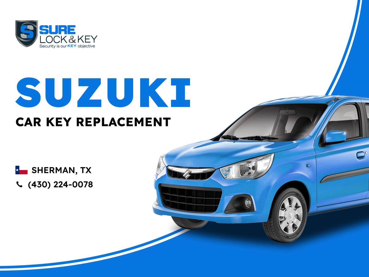 SureLockKey's tweet photo. We can help you with all the #Suzuki models, including Suzuki Vitara, Suzuki Jimny, Suzuki Samurai, etc.

Don't hesitate to give us a call right away! 
🚙(855) 909-4011

 #suzukikeys #carkeys #keyfob  #keyfobprogramming https://t.co/bTGcUjX0kc