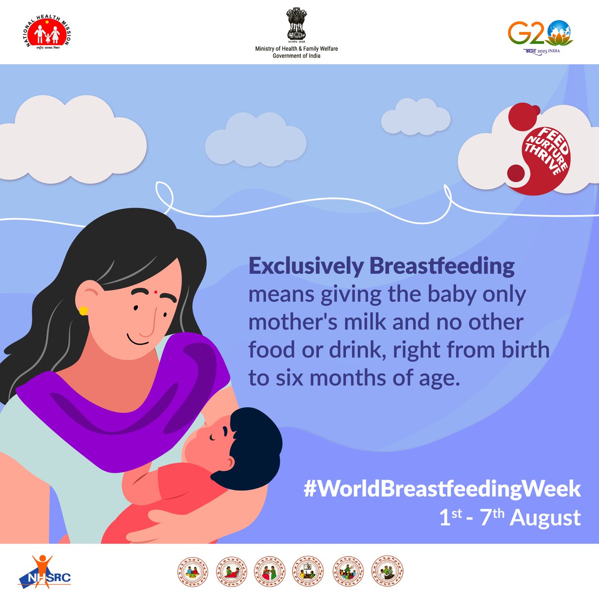 A_ArogyaMandir's tweet photo. Exclusive breastfeeding is like a magical potion for your little one's health which also creates an unbreakable bond between the baby and the mother.

Visit the nearest #AB_HealthandWellnessCentre to know more about exclusive breastfeeding. #WorldBreastfeedingWeek https://t.co/X0Gqdah9p5