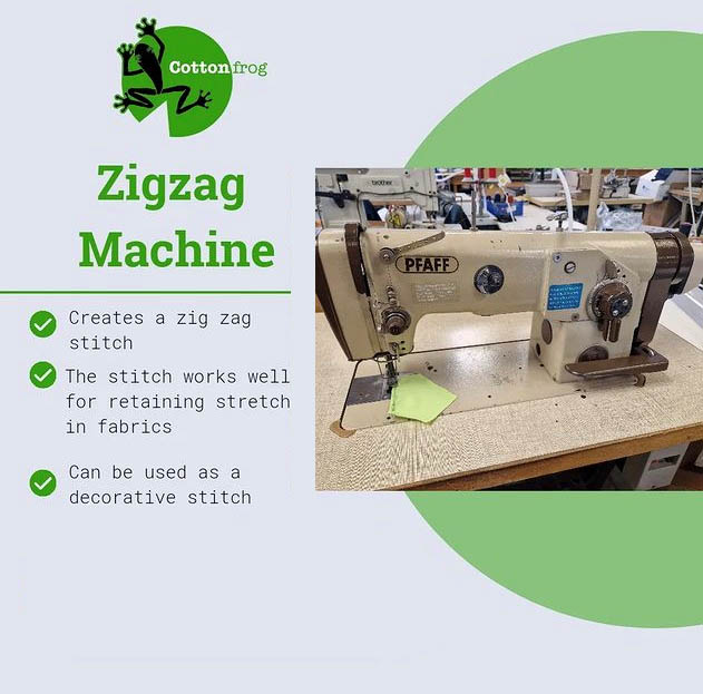 Machine Focus - Find out in our infographic what our ZigZag machine can do!  #CMT #garmentmanufacture #ukmfg #ukmanufacturing #ukfashionindustry