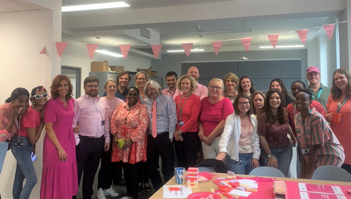 Staff at RCPCH HQ celebrated the launch of #RCPCHProgressPlus today with a very pink tea party!