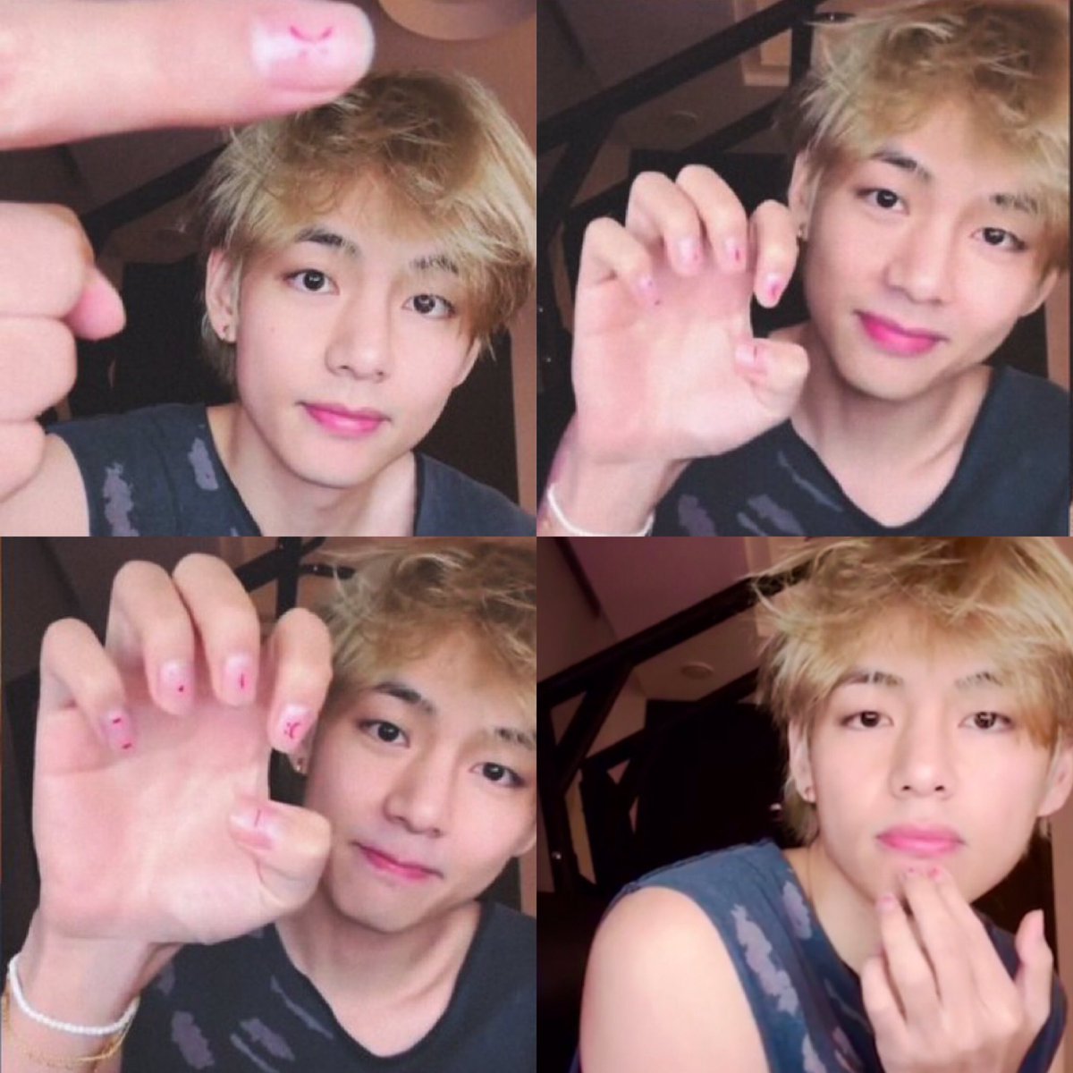 showing                         showing 
his pretty                       his cute 
moles                              nail art