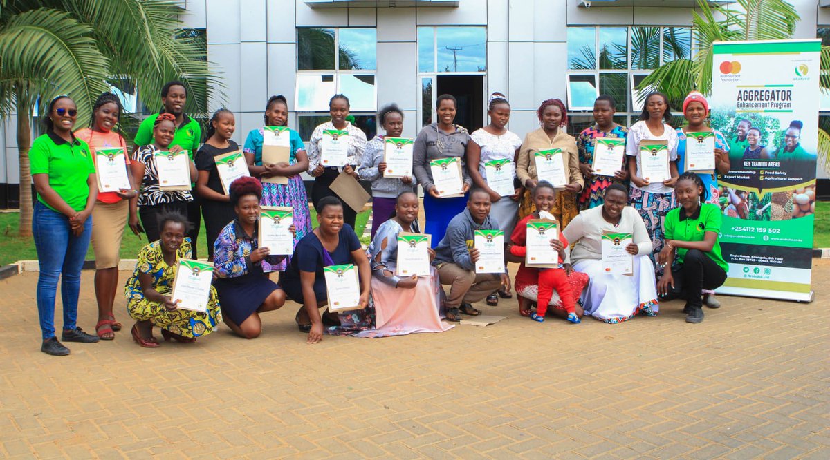arabukoLtd's tweet photo. Exciting news! πΎ Aggregators training complete! ππ± Empowering entrepreneurs in food safety, export market, entrepreneurship, and life skills π Proud partner: Mastercard Foundation π€πΏ #Arabuko #AggregatorEnhancementProgram #MastercardFoundationPartnership BREAKING NEWS https://t.co/JZ1i0FuAwX