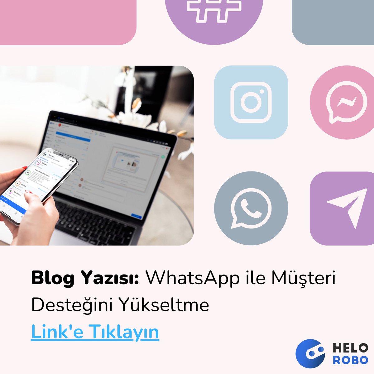 WhatsApp İle Müşteri Desteğini En Üst Seviyeye Çıkarın. 📈

💬 Gerçek Zamanlı İletişim

🚀 Hızlı Ve Etkili Destek Hizmeti

👥 Kişiselleştirilmiş Deneyim

✔ Otomatik Yanıtlar

Daha fazla bilgi için blogumuzu ziyaret edin!

helorobo.com/tr/whatsapp-il…