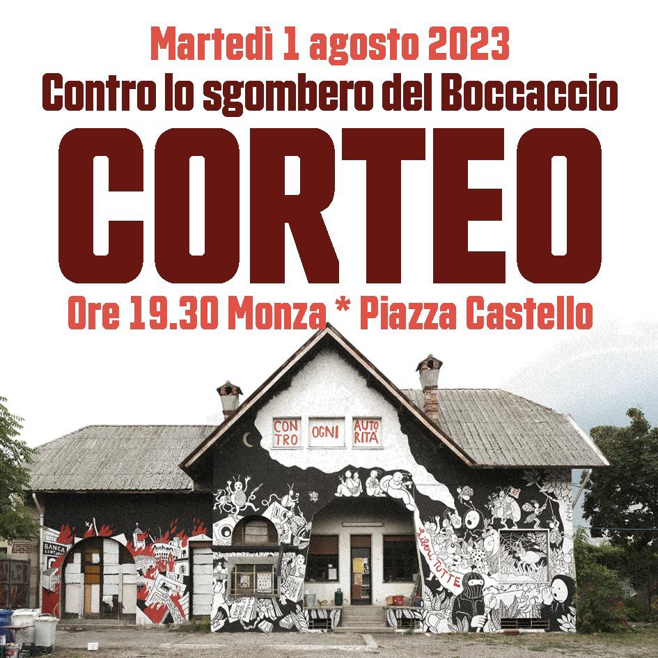 FeniceArde's tweet photo. NESSUNO SGOMBERO SENZA RISPOSTA! 
Contro lo sgombero della FOA Boccaccio avvenuto questa mattina, stasera saremo in corteo per le strade di Monza. 
Appuntamento alle ore 19.30 in Piazza Castello a Monza (Binario 7).
NON ABBIAMO PIÙ SPAZIO DA PERDERE!
La FOA Boccaccio non si tocca https://t.co/6AJ9rqRxGA