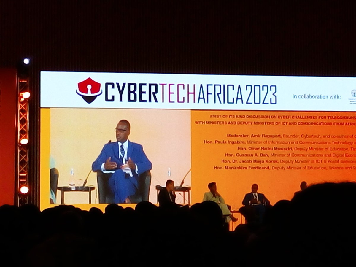 Empowering Cyber Resilience: Hon. Minister of Communication and Digital Economy of Gambia's call-to-action at #CybertechAfrica emphasizes trust, partnership, and collaboration as the driving force behind cyber security excellence across the continent. 
#CybertechInKigali