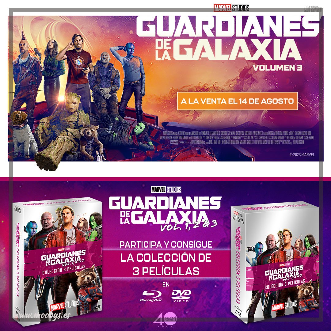 MoobysEs's tweet photo. #SORTEO #CONCURSO

Llévate uno de los 6 packs de #GuardianesDeLaGalaxia y a partir del 14 de julio #GOTGV3 en formato físico.

¿Qué tienes que hacer?

RT + FOLLOW US ( @divisahomevideo &amp; @MoobysEs )+ MENCIONA A DOS AMIGXS A PARTICIPAR

Información: https://t.co/5aZtla0pGK https://t.co/fGLiaaqXAF