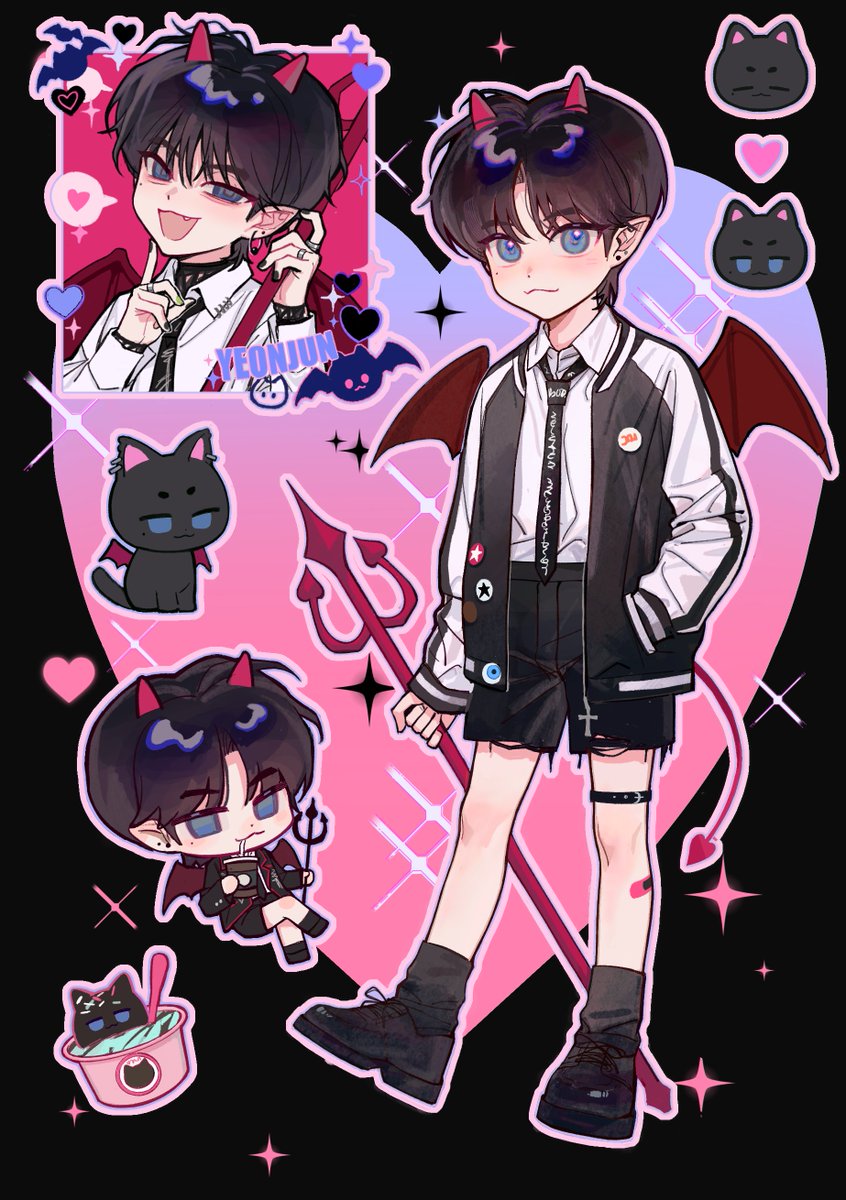 PenWu9068's tweet photo. 窗边恶魔炼铜版贴纸😈
#YEONJUN 
#연준
#TXTfanart https://t.co/U2E5fd5XCZ