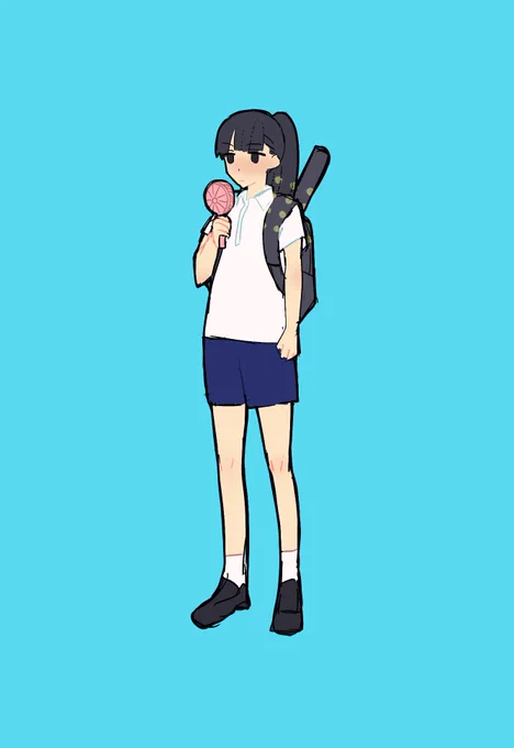 夏休みの田舎の駅の女子高生