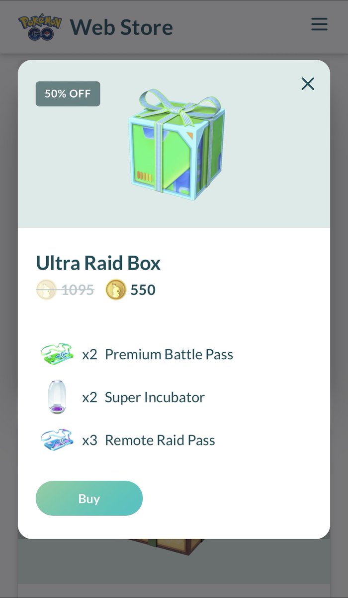 coupleofgaming's tweet image. There’s 2 crazy good value boxes in the #PokemonGO web store right now that you can grab using PokéCoins! 
Check them out before they’re gone👇🏻
store.pokemongolive.com
