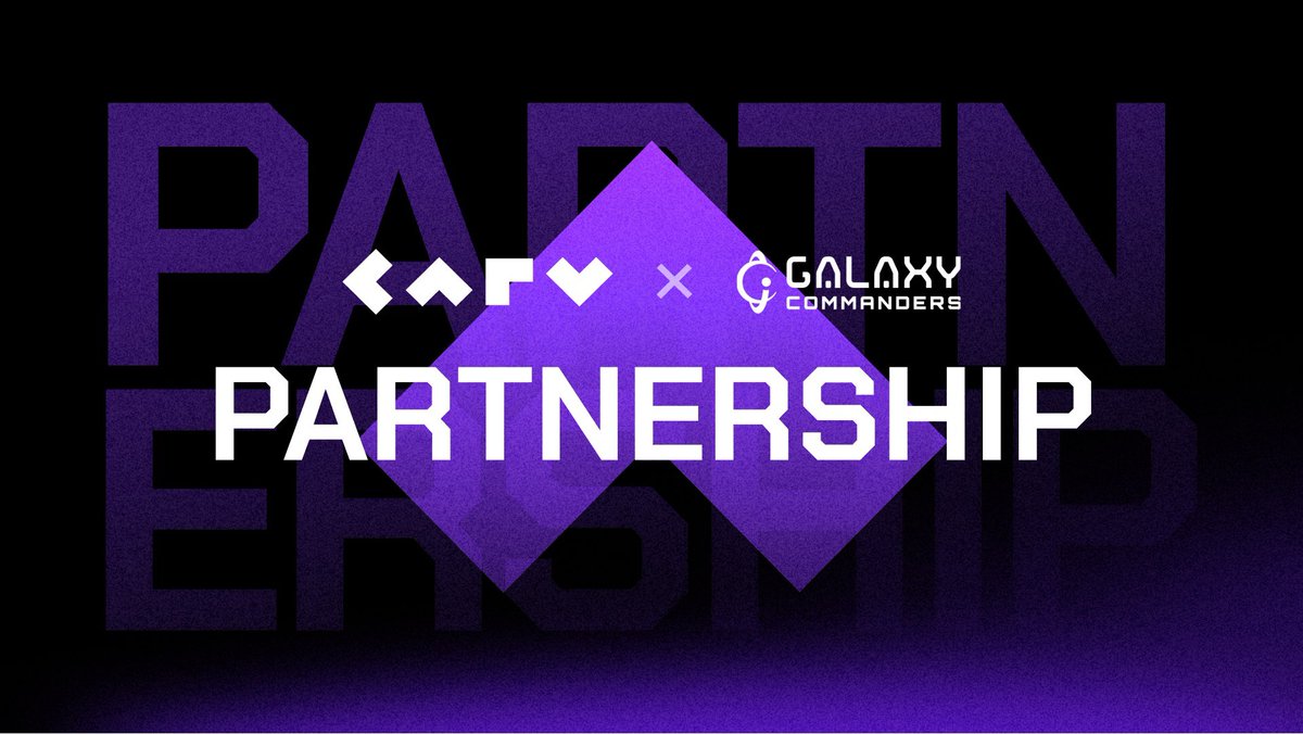 Galaxy Commanders 🤝 CARV Partnership

We are absolutely thrilled to announce our partnership with CARV!✨

We're holding a limited event at <a href="/carv_official/">CARV</a> to celebrate!
👉bit.ly/Galaxy_Command…

✅Join our Discord
discord.gg/rMABqtRqbU
✅Follow us <a href="/Galaxy_at_War/">Galaxy Commanders</a>
✅RT&amp;Like