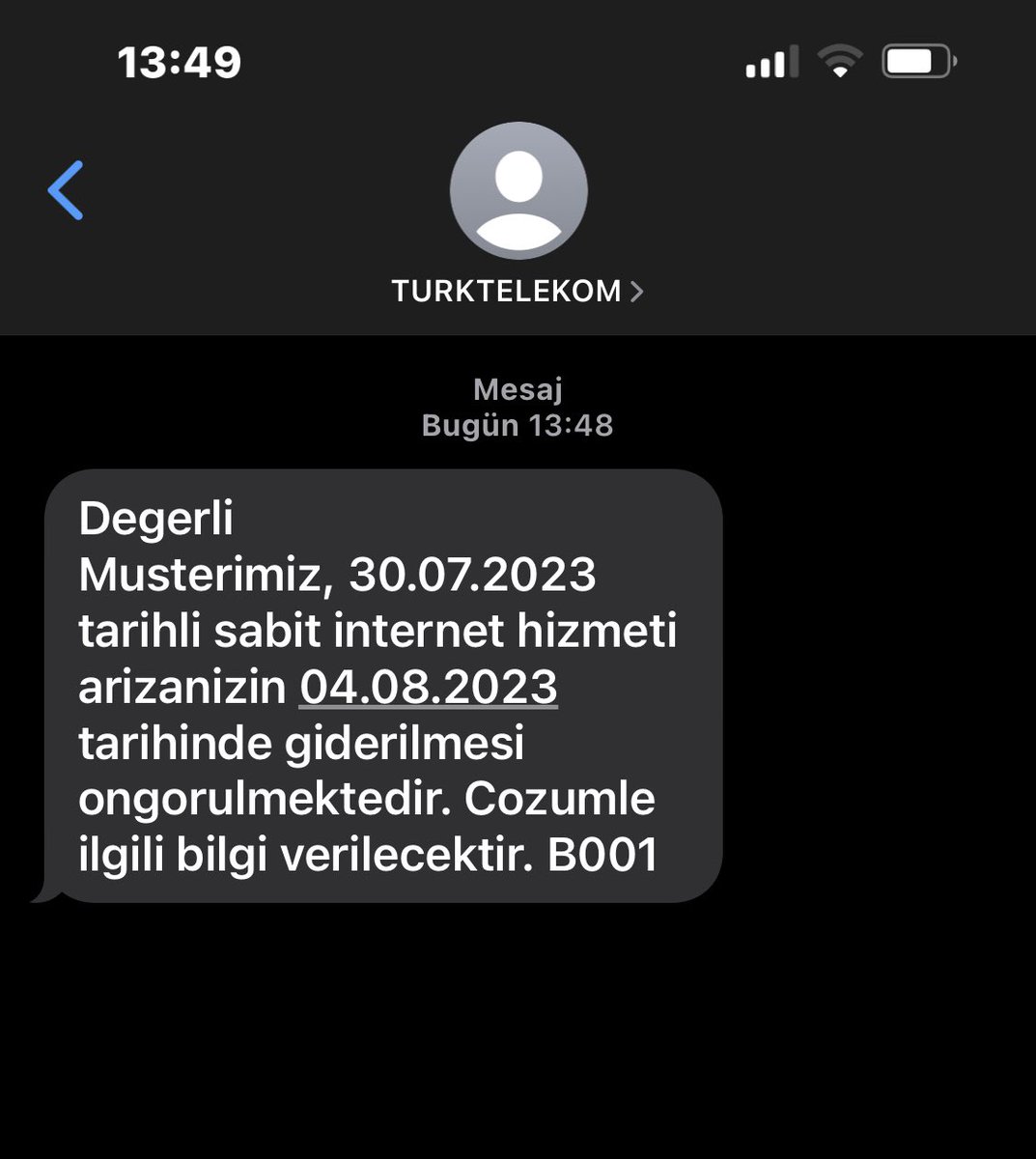 selcukcif's tweet photo. @TurkTelekom @tivibu 3 gündür hizmet alamıyoruz.en geç 48 saate arıza giderilir dediniz.hizmet veremediginiz gibi inanmıyorum ama 5 güne çıkmış arıza giderme süreniz !! İnsanları bu kadar mağdur etmeye hakkınız varmı? https://t.co/f2l048eHst