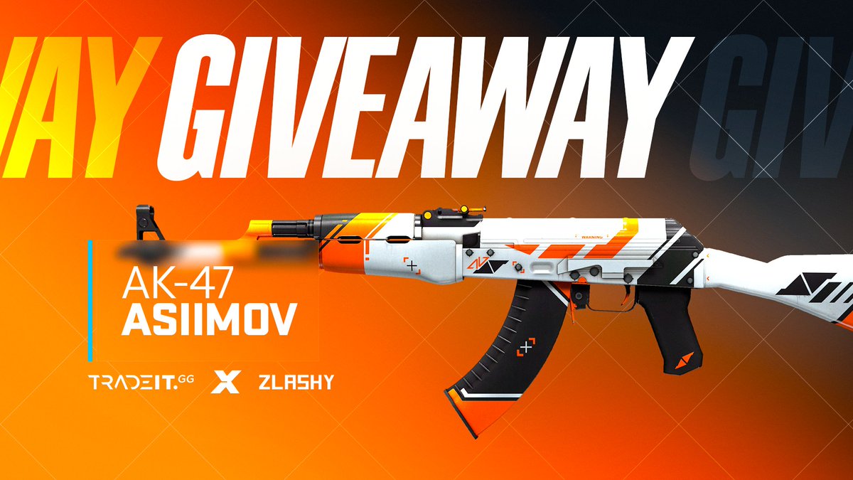 🎁AK-47 Asiimov #Giveaway 

✅Retweet + Tag 2
✅Follow <a href="/CodeZlashy/">Zlashyrewards.com</a> <a href="/YtZlashy/">Zlashy</a> &amp; <a href="/tradeit_gg/">Tradeit</a> 

Winner will be picked in 3 Days! 
Good Luck🍀